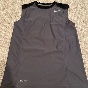 Boys Nike Dri-Fit Black and Gray Tank Top